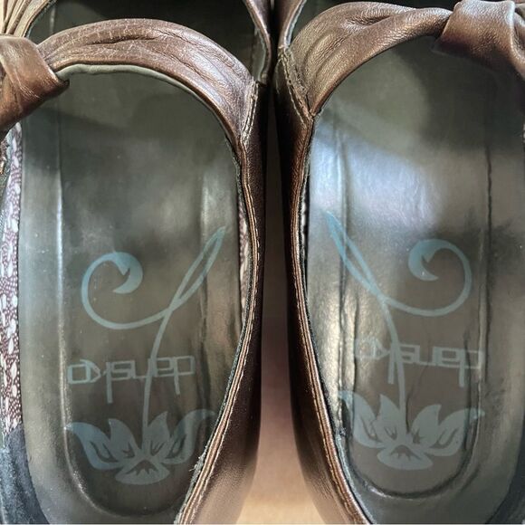 Dansko Mary Jane Ainsley Clogs shoes size36 bronze brown slip on - Picture 5 of 7